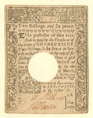 Colonial Currency - July 1, 1780 - Paper Money